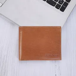 HIROSHI Men Leather Two Fold Wallet image 2