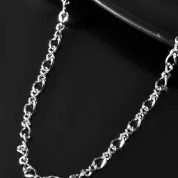 PYR FASHION Men Sterling Silver-Plated Minimal Infinity Link Chain-image-24