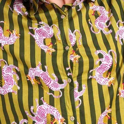 GLSGM Printed Striped Cotton Night Suits. image 5