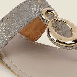 Metro Textured Sandals with Buckles image 3