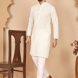 Anouk Rustic Men Ethnic Motifs Woven Design Kurta with Pyjama-picture-6