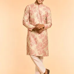 Diwas by Manyavar Men Floral Printed Kurta image 2