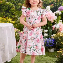 YK Floral Print Fit & Flare Midi Dress image 2