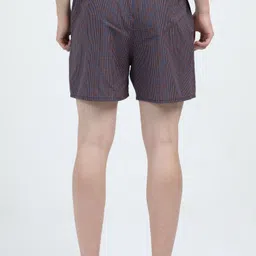 string Pack of 2 Checkered Men Dark Blue, Orange Boxer Shorts image 2