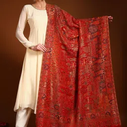 Pashmoda Women Floral Woven Design Shawl image 4