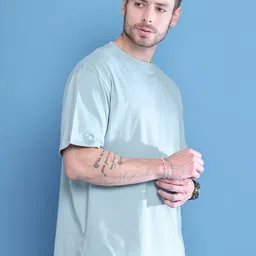 DOOR74 Men Drop-Shoulder Sleeves T-shirt-picture-37