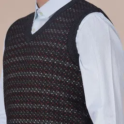 V-Mart Men Self Design Sweater Vest image 3