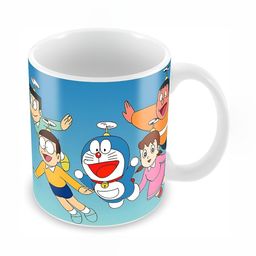 Mr UVD White & Blue Cartoon Characters Printed Ceramic Glossy Mug 350 ml-picture-16