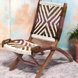 Ikiriya White & Yellow Wooded Lounge Chair-picture-37