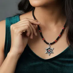 PASU FASHION Silver-Plated Star Shaped Pendants with Chains image 4