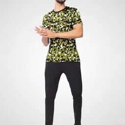 FTX Men Camouflage Printed Round Neck T-shirt image 2