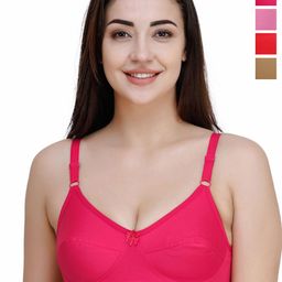 College Girl Pack of 4 Full Coverage Non Padded Cotton Bra-picture-24
