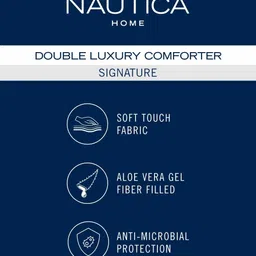 Nautica Cream-Coloured Microfiber AC Room 110 GSM Double Bed Comforter image 3
