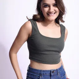 Fashfun Women Ribbed Cotton Crop Top-image-29