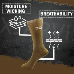 Xjarvis Men Pack Of 2 Cotton Super Soft & Odour-Free Breathable Calf Length Socks image 5