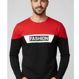 AUTNA Men Typography Colourblocked T-shirt-picture-12