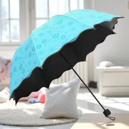 rbm Travel Compact Magic Umbrella 3 Fold Umbrella for Girls, Women 476 Umbrella image 1