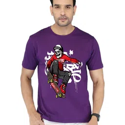 NOBLE HUSTLE Men Graphic Printed Round Neck Cotton T-shirt-picture-29