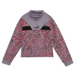 Puma Hypernatural Youth Printed Half-Zip Relaxed Fit Sweatshirt-picture-38
