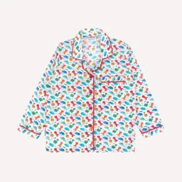 Huggingbug Kids Printed Pure Cotton Night suit image 2