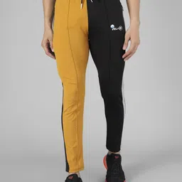 Veltick Men Colourblocked Slim-Fit Mid-Rise Track Pants-picture-35