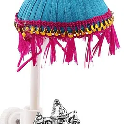 jagriti enterprise Silver Ganesha Idol Embrace Divine Blessings Elegance Exquisite Car Dashboard Decorative Showpiece-17.78 cm image 3