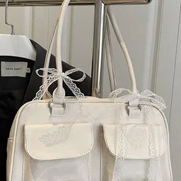 LULU & SKY Women Solid Structured Bow Detail Shoulder Bag-picture-11