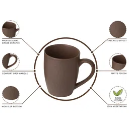 BODHI HOUSE Brown Solid Ceramic Matte Cups Set of Cups and Mugs image 3