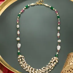 AMI Gold-Plated Artificial Beaded Necklace-image-85
