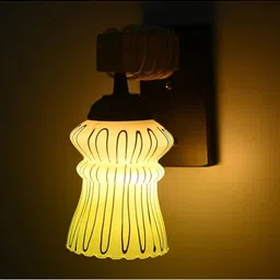 1ST TIME Green & Green Textured Wood Abstract Shaped Shaped Wall Lamp image 3