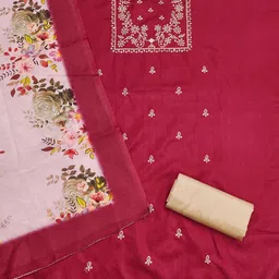 SHADOW & SAINING Embroidered Unstitched Dress Material image 2