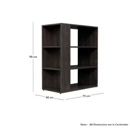 HEXA RED Brown Wooden Book Shelf image 3
