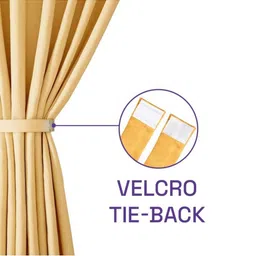 wakefit Yellow 2 Pieces Black Out Window Curtains image 5