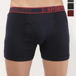 Sporto by Macho Pack Of 4 Mid-Rise Long Trunks-picture-13