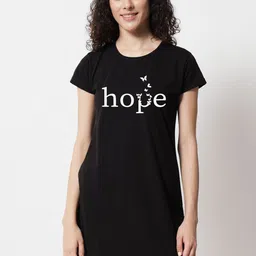 FFLIRTYGO Women Typography Printed Pure Cotton Nightdress-image-39