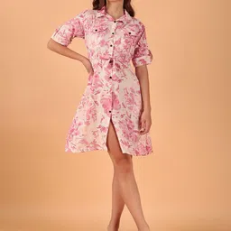 KASHIAN Floral Print Fit & Flare Dress-picture-15