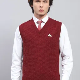 Monte Carlo Men Cable Knit Woollen Sweater Vest image 1