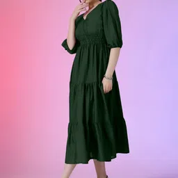 Jash Creation Women Polyester Fit and Flare Dresses image 4