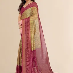 DIVASTRI Woven Design Pure Chiffon Handloom Saree image 5