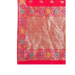 VS MALL Ethnic Motifs Zari Art Silk Handloom Paithani Saree image 3