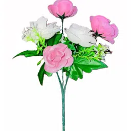 Anandani Fashion Pink & White 6 Pieces Artificial Flower image 5