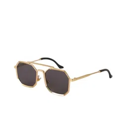 SPADEACES Unisex Hexagun Sunglasses with UV Protected Lens GOLD BLACK HEXAGUN -125-picture-13
