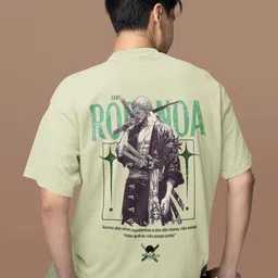 HANGERHOOD Short Sleeves Round Neck Printed Pure Cotton Oversized T-Shirt-picture-30