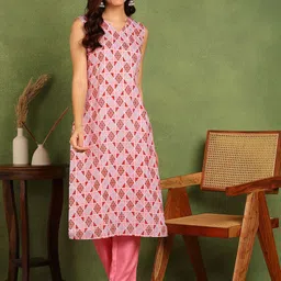 DSK STUDIO Women Regular Kurta with Trousers-image-0