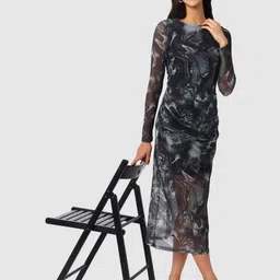 freehand by the indian garage co Freehand by The Indian Garage Co. Women Printed Bodycon Midi Dress-picture-20