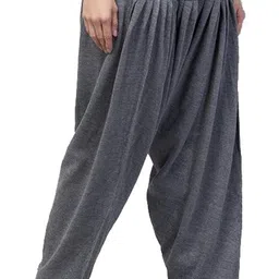 srisaras Wool Blend Solid Women ["Grey"] Salwar image 2