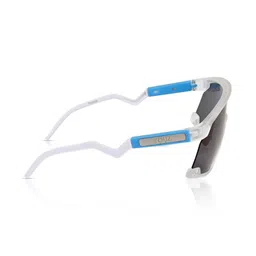 Irayz Men Blue Lens & White Sports Sunglasses with image 2