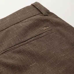 Andamen Men Mid-Rise Ultra Easy Wash Regular Fit Woollen Trouser image 3