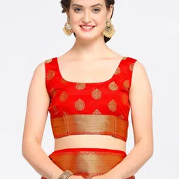 all about you Woven Design Ethnic Motifs Zari Kanjeevaram Saree image 3