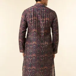 Diwas by Manyavar Ethnic Motifs Printed Mandarin Collar Straight Kurta image 4